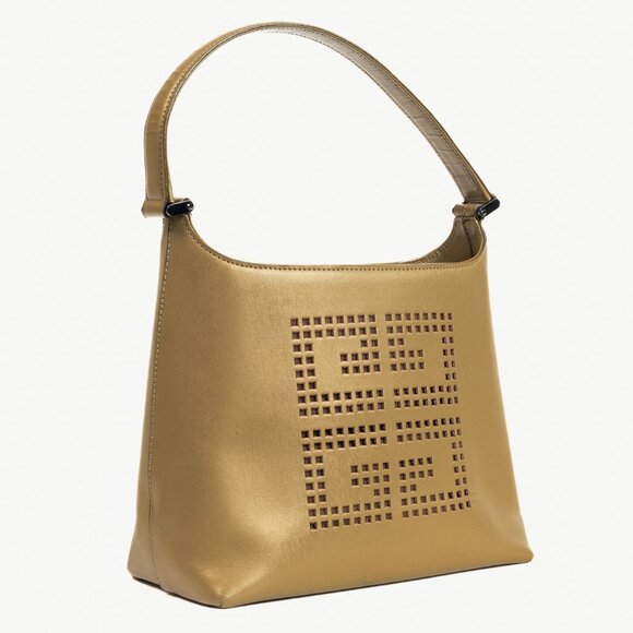 Givenchy Vintage Gold Leather 4G-Logo Handbag - Picture 2 of 11